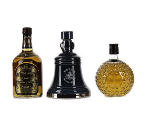 BELL'S ROYAL RESERVE 20 YEARS OLD Blended Scotch Whisky 75cl, 43% volume, ceramic decanter in carton. CHIVAS REGAL 12 YEARS O