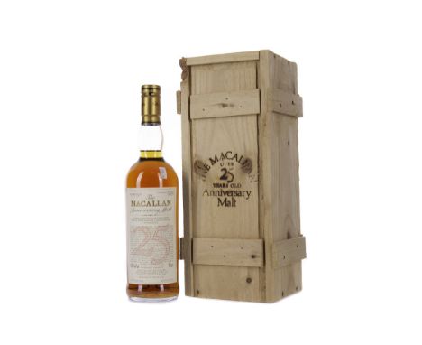 MACALLAN 1964 ANNIVERSARY 25 YEARS OLD Single Malt Scotch Whisky Bottled 1989. 75cl, 43% volume, in wooden box.