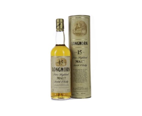 LONGMORN 15 YEARS OLD Single Malt Scotch Whisky 70cl, 43% volume, in tube.