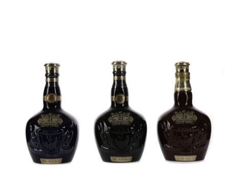 CHIVAS REGAL ROYAL SALUTE AGED 21 YEARS RUBY FLAGON Blended Scotch Whisky 70cl, 40% volume, in cloth sack and carton. CHIVAS 