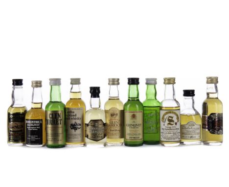 FORTY-FIVE SCOTCH WHISKY MINIATURES Includes Cardhu 8 years old (75° proof), Glenturret (75° proof), Highland Park aged 12 ye