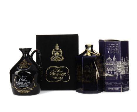 OLD GLASGOW AGED 8 YEARS Blended Scotch Whisky 75cl, 40% volume, in box with spare stopper. GLASGOW EUROPEAN CITY OF CULTURE 