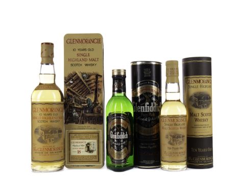 GLENMORANGIE 10 YEARS OLD Single Malt Scotch Whisky 70cl, 40% volume, in tin. GLENMORANGIE 10 YEARS OLD - 35CL Single Malt Sc