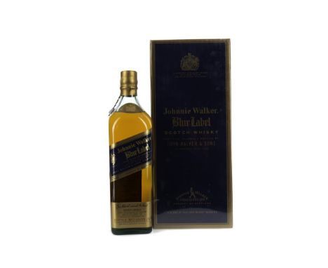 JOHNNIE WALKER BLUE LABEL Blended Scotch Whisky 75cl, 43% volume, in box.