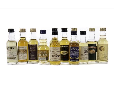 TWENTY EIGHT SINGLE MALT SCOTCH WHISKY MINIATURES Single Malt Scotch Whisky Includes Imperial 1979 (40%), Glendronach 12 year