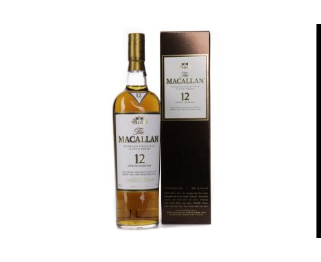 MACALLAN 12 YEAS OLD Single Malt Scotch Whisky Matured in sherry wood. 700ml, 40% volume, in carton.