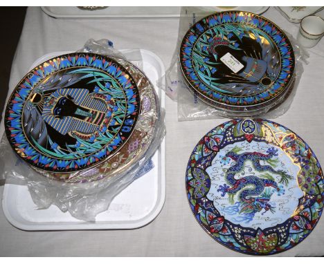 A collection of Royal Worcester gilt Legends of the Nile limited edition plates
