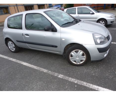 A Renault Clio 3-door  motor car 1149cc petrol engine, silver coachwork, registration number MM06 RVF, first registered 27th 