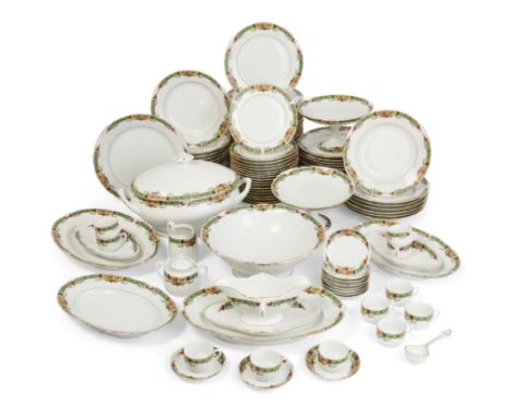 A Richard Ginori porcelain dinner service, c.1930-31, green printed factory and date marks with various other marks, decorate