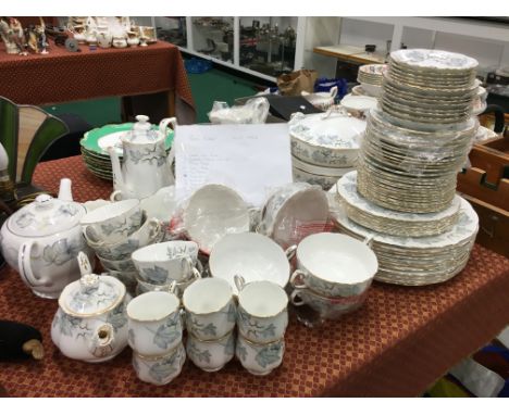 An extensive Royal Albert bone china tea and dinner service, decorated in the Silver Maple pattern.