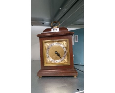 A mid 20th century Garrard & Co. Elliott mantle clock (examine).