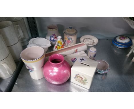 A collection of various Poole Pottery items.