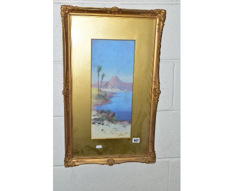 H. A. LINTON (19TH /20TH CENTURY) A PAIR OF MIDDLE EASTERN COASTAL LANDSCAPES, signed bottom left and right, watercolour / go