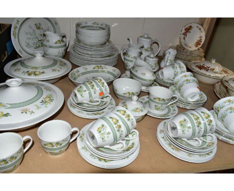 A SIXTY SIX PIECE ROYAL DOULTON TONKIN TC1107 DINNER SERVICE, comprising two tureens, a meat plate, a vegetable dish, a sauce