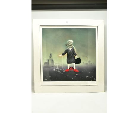 MACKENZIE THORPE (BRITISH 1956) 'SUNDAY BEST', a signed limited edition print on paper depicting a female figure wearing spar