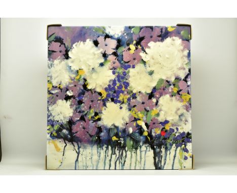 DANIELLE O'CONNOR AKIYAMA (CANADA 1957) 'POSTERITY III', a signed limited edition box canvas print depicting blossoms, /195 w