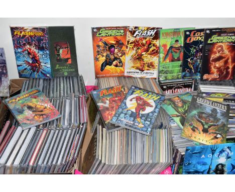 OVER 450 COMICS, Comics are mostly DC and include Batman, Superman, Flash, Green Lantern, Green Arrow, Justice League and Tee