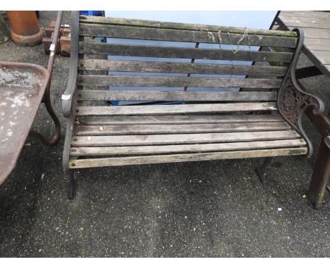 Metal End Garden Bench 