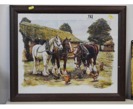 Framed Print - Working Horses 