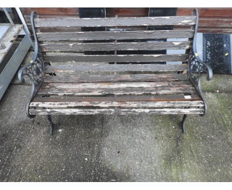 Metal End Garden Bench 