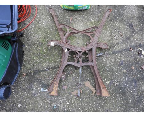 Pair Metal Bench Ends 