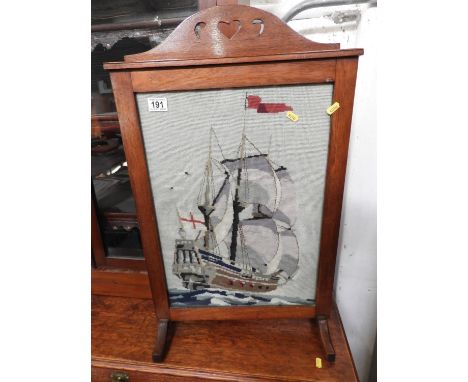 Oak Tapestry Fire Screen 