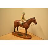 A Beswick Pottery connoisseur model of Nijinsky with Lester Piggott up model number 2345 designed by