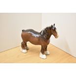 A Beswick Pottery Shire Mare study number H818, designed by Arthur Gredington in brown gloss.