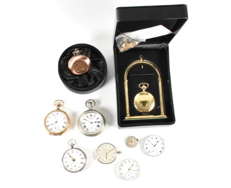 A collection of pocket watches and watch movements. The lot to include a Victorian hallmarked silver open face pocket watch, 