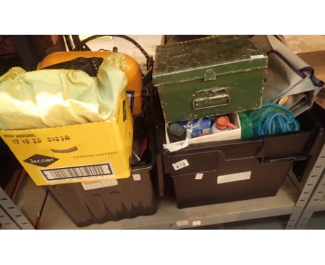 Quantity of car related parts to include new spark plugs, mirrors, electrics, paint, tools etc. This lot is not available for