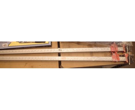 Pair of 4ft aluminium sash cramps. This lot is not available for in-house P&amp;P. 