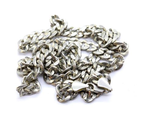 925 silver neck chain, L: 60 cm, 34g. This lot is not available for in-house P&amp;P. P&amp;P Group 1 (£14+VAT for the first 