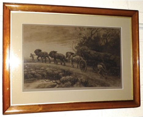 After Herbert Thomas Dicksee (1862-1942), 'The Crest of the Hill', unsigned etching, blind stamp to lower left, pub: Frost &a