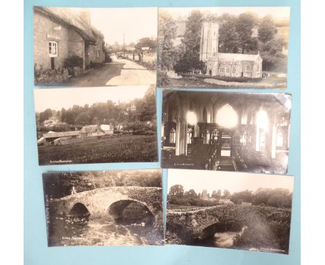 Six W R Gay RP postcards of Little Hempston: the bridge (x2), church (x2) and village (x2), together with twelve of Shaugh Pr