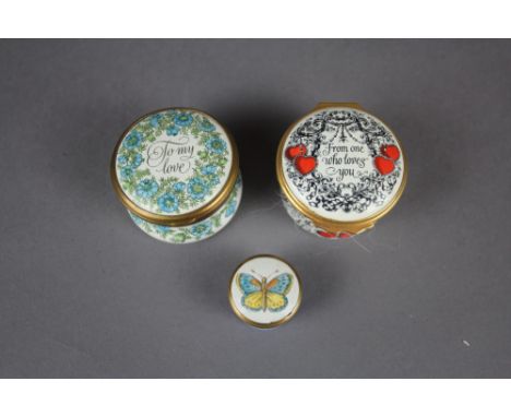 3 Halcyon Days enamel boxes