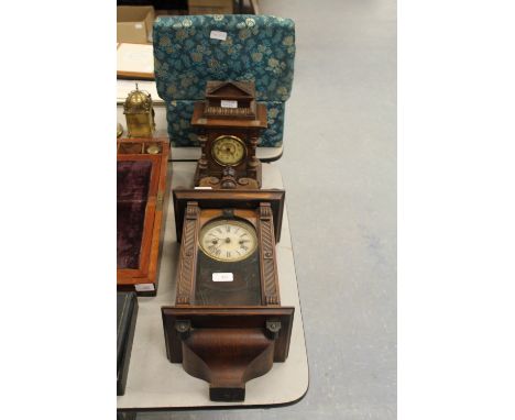 Mahogany wall clock & mantel clock (both musical)