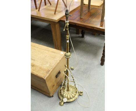 Ornate standard lamp & occasional table