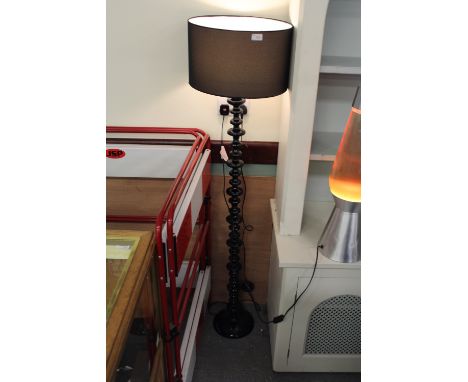 Modern black standard lamp