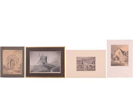 After John Sell Cotman (1782 - 1842), 'Rural Cottage', bearing signature and numbered 654 lower left, monochrome and pencil, 