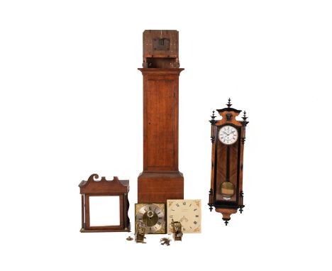 An Austrian late 19th-century single-weight wall Vienna regulator timepiece with walnut and ebonized case. 17 cm diameter dia