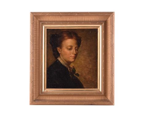 Frederick George Cotman RI. ROI. (British, 1850-1920), 'Portrait of Marguerite Wright Eade (Nee Cotman)', oil on canvas, indi
