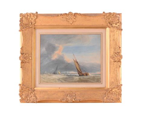 Miles Edmund Cotman (British, 1810-1858), 'Seascape', signed and dated 1831, watercolour, typed label verso for 'Norwich Cast