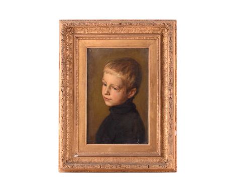 Frederick George Cotman (British, 1850-1920), 'Portrait of Henry William Cotman (1876-1938) as a boy by his Father', oil on c