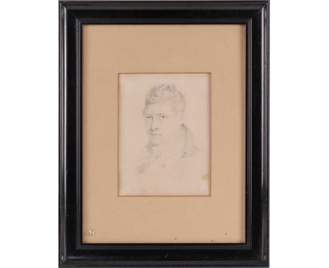 John Sell Cotman (1782 - 1842), portrait of Edmund Cotman (1786 - 1851), brother of the artist, pencil sketch, applied ink in