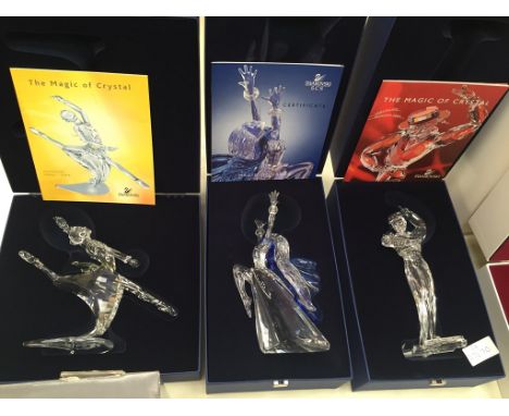 Three boxed Swarovski Magic of Dance figurines: Antonio, Isadora and Anna