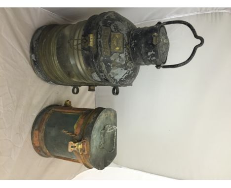 A Davey's ship's lantern; together with one other