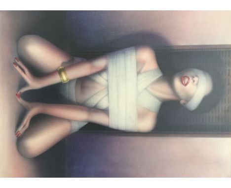 Continental School (20th century):Portrait of a lady, oil on canvas, indistinctly signed verso, 100 x 75 cm