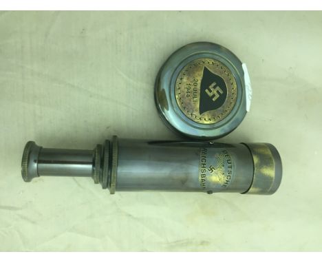 A Nazi compass; together with a Nazi telescope