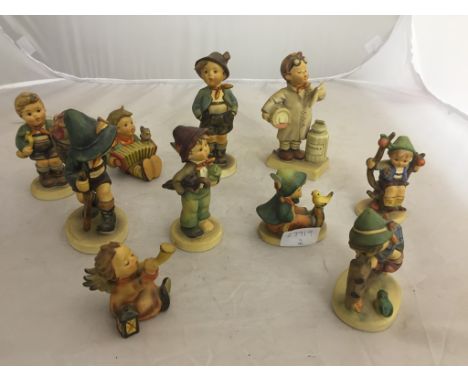 A quantity of Hummel figurines (10) to inc pharmacists