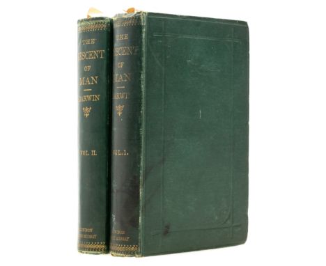 Darwin (Charles) The Descent of Man, and Selection in Relation to Sex, 2 vol., first edition, second issue, wood-engraved ill